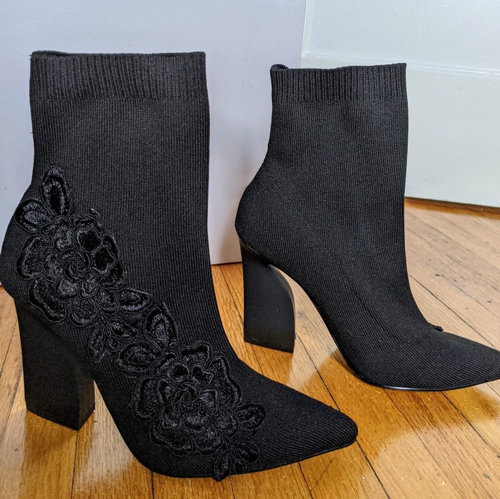 Halston Mina Textile Booties